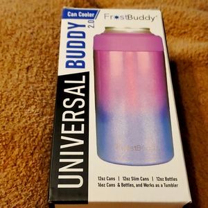 FrostBuddy​ Universal 2.0 Can and Bottle Cooler Tumbler Pink to Purple Gradient